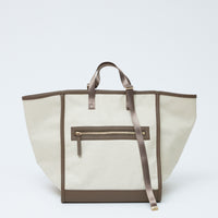 Bi-Color Canvas Tote Bag : L size