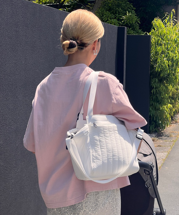 Quilting Shoulder Tote Bag: S Size