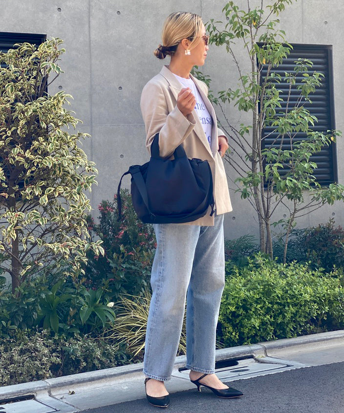 Soft Tuck Shoulder Tote Bag: S Size