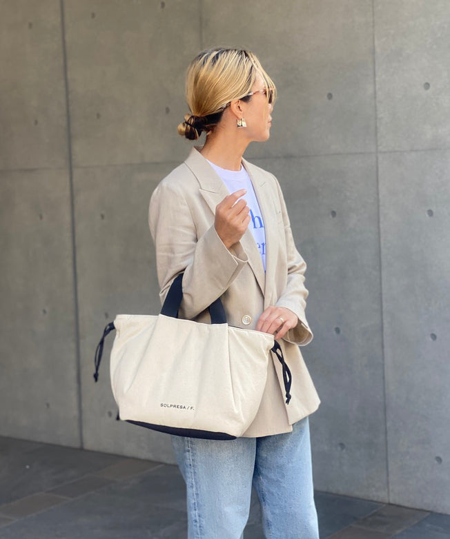 Soft Tuck Shoulder Tote Bag: S Size