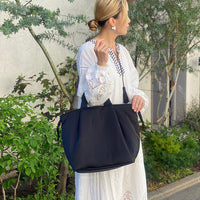 Soft Tuck Shoulder Tote Bag: M Size
